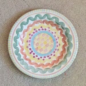 Retired Mackenzie Childs dinner plate.
